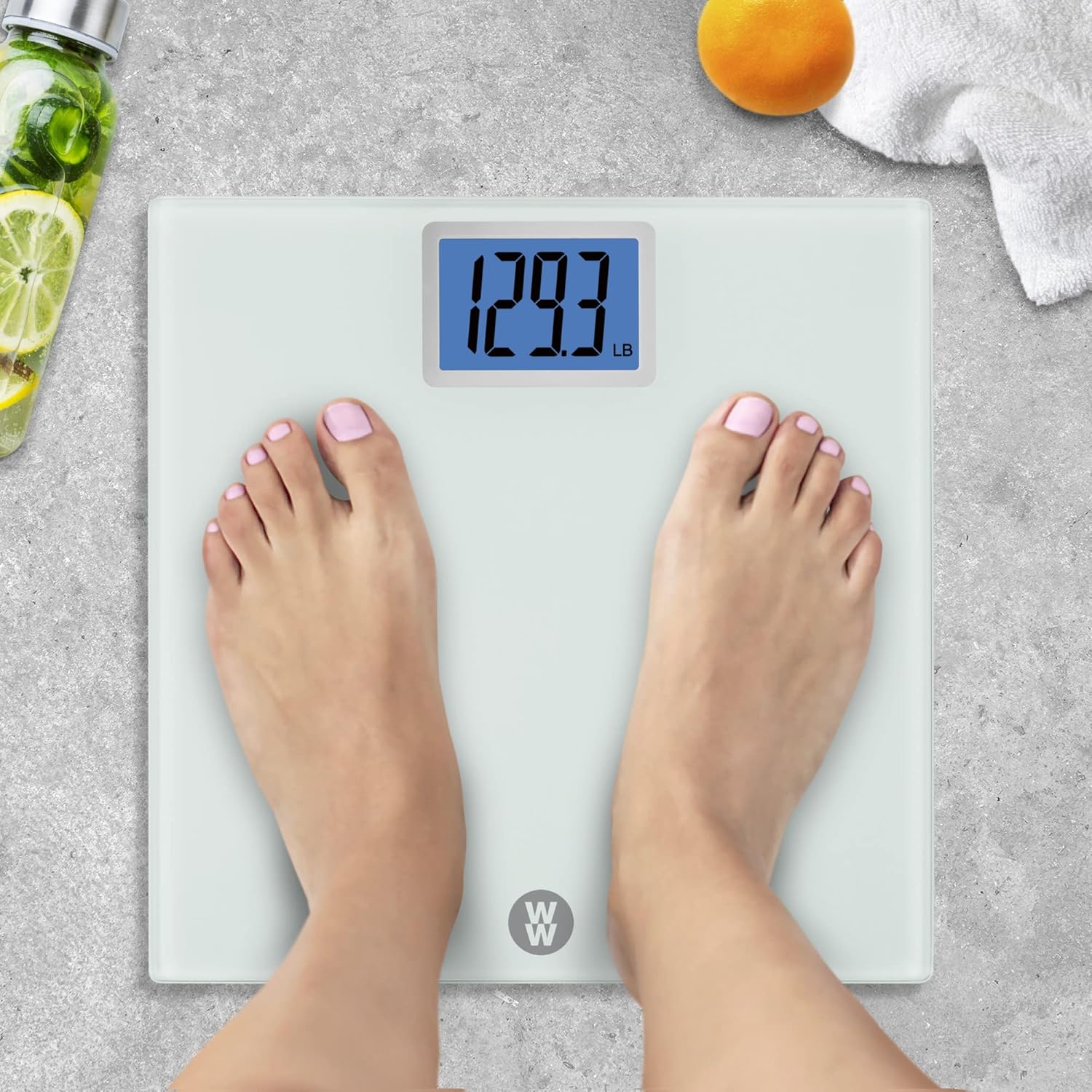 Weight Watchers by Conair Digital Glass Body Scale with Jumbo Backlit Display