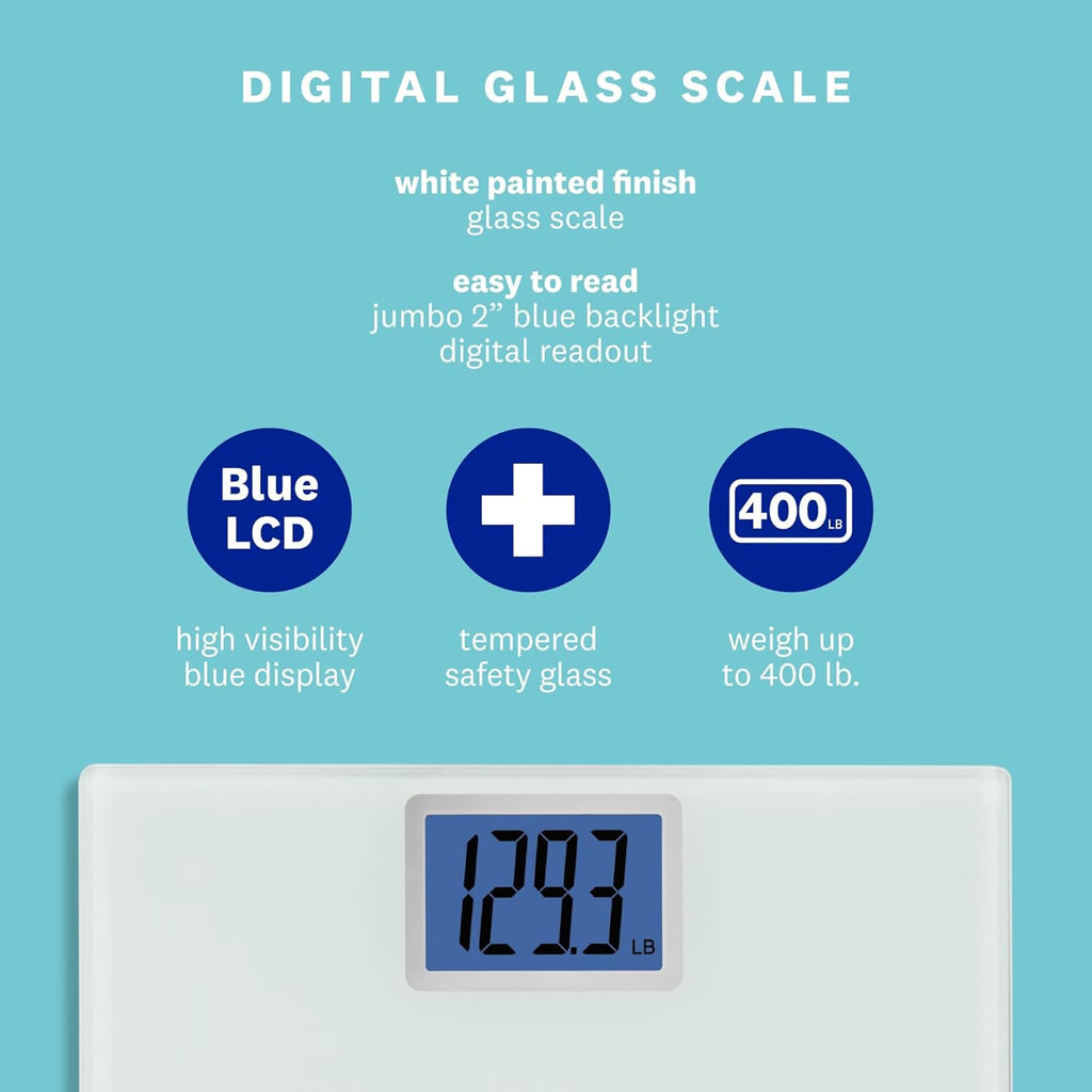 Weight Watchers by Conair Digital Glass Body Scale with Jumbo Backlit Display